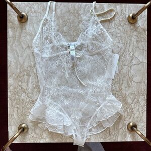 Rya white lace teddy size small